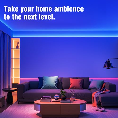 VOLIVO Bluetooth 100ft RGB LED Strip Lights for Bedroom, App & Remote Control
