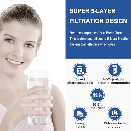 PAHOLD 3-Pack Whirlpool Refrigerator Water Filter Replacement EDR1RXD1