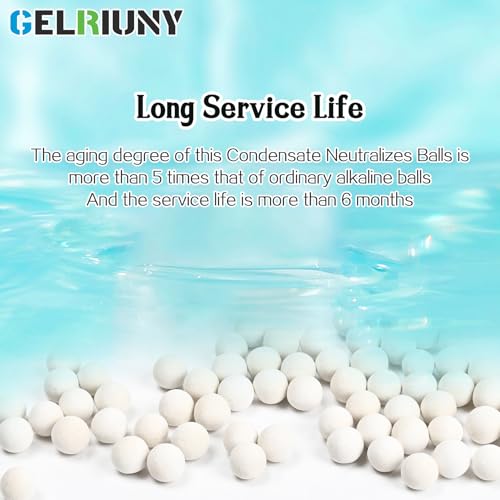 GELRIUNY 1 Pack Condensate Neutralizer Refill Media 3.3 lbs for Industrial Wastewater pH Adjustment