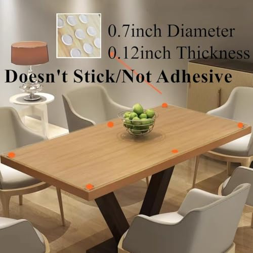 20 Pack Soft Clear Glass Table Top Spacer Pads - 3mm Non-Adhesive Rubber Bumper Dots