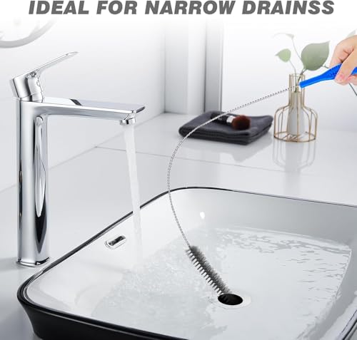 All-in-One Drain Cleaner Brush and Drain Snake Tool Kit for Sink & Pipe Clog Removal