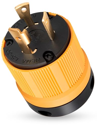 MECMO L5-30P Locking Plug 30 Amp 125V Generator Marine RV Power Connector