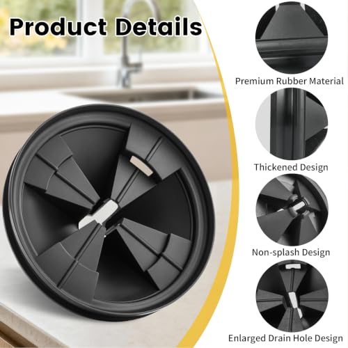 3 3/8" Splash Guard for InSinkErator Evolution 3 Pack EPDM - Black QCB-AM Sink Baffle