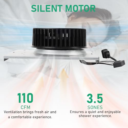 Motoasis Upgrade Model 8814R 110CFM Bathroom Fan Motor Replacement - Compatible with Nutone 9" x 9" Units