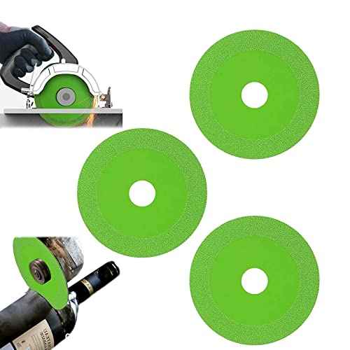 3Pack Rock Slab Grinding Disc,Glass Cutting Disc for Angle Grinder,4" X 7/8¡± Tile Cutter Blade,for Wet and Dry Cutting of Stone,Jade,Wine Bottles,Etc