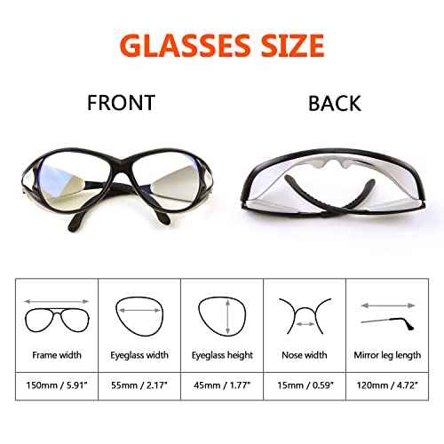 10600nm CO2 Laser Safety Protective Goggles 10600nm Laser Glasses Eye Protection Reflective Laser Glasses CO2 Laser Cutting Machine,9000-11000nm Glasses for Laser Protection with DIN CERTCO Certified
