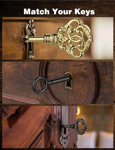 Mellbree Skeleton Key Set for Antique Furniture & Doors - 12-Pack, Model Variations Included (General)