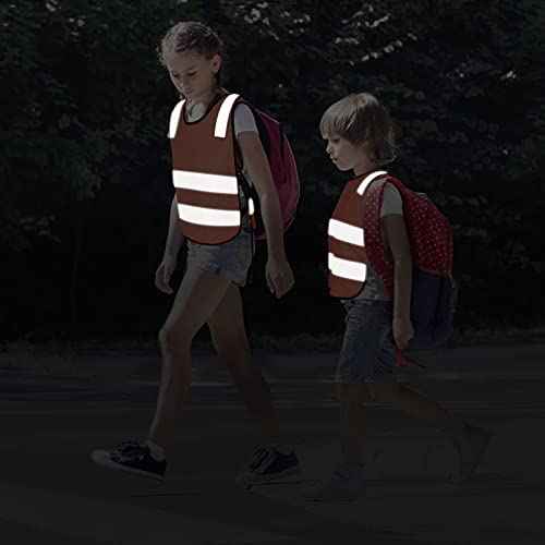 2 Pieces Kids Reflective Vest Child Safety Visibility Vest for Boys Girls Cycling Skiing Runner