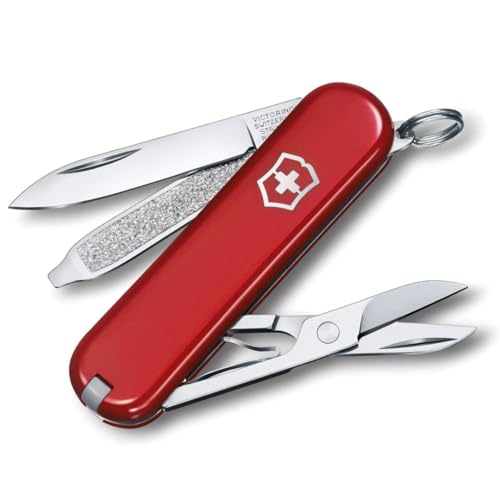 Victorinox Classic SD Swiss Army Knife Red | Compact Multi-Tool Pocket Knife