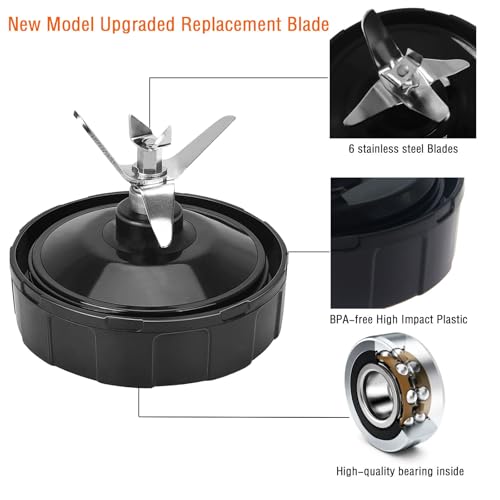Ninja Blender 7-Fin Replacement Blade 4" Diameter — Compatible with BL480-30, BL640-30, BN751, BN801, NN100-30 & More