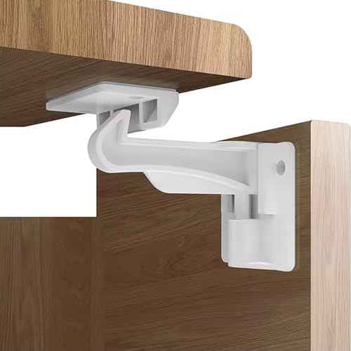 6 Pack Upgraded Invisible Baby Proofing Cabinet Latch Locks ? No Drilling or Tools Needed, Fits Most Cabinets & Drawers, Works with Countertop Overhangs, Strong Adhesive for Easy & Secure Installation