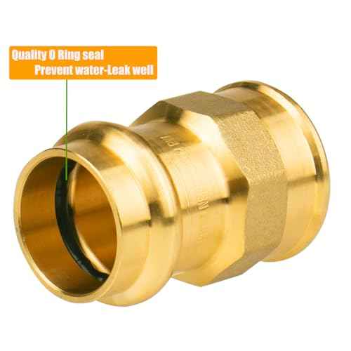 WHK 10 Pack 3/4" Press Propress x 3/4" NPT Female Adapter Fittings Pressure Cooper Conenct to Female NPT Pipe£¨Lead-Free brass)