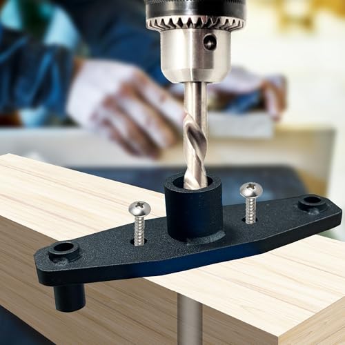 Dowel jig Kit Floating Shelf Bracket Drill Guide Woodworking for Straight Hole 1/2 Inch Drill Bit Self Centering Doweling Drill Jig for Invisible Shelf Brackets Hardware