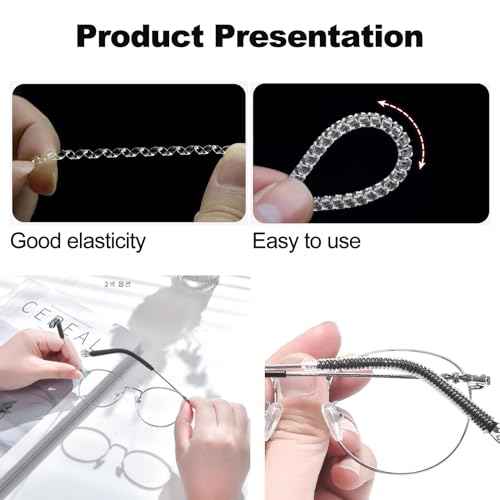 Eyeglasses Ear Cushion, Anti-Slip Comfort Eyeglasses Temple Tips Sleeve Retainer, Non Slip Eyeglass Ear Cushions