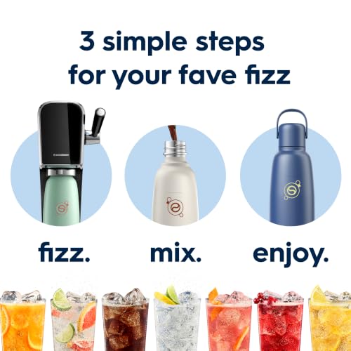 Sodastream Fizz & Go Cool 0.9L Insulated Stainless Bottle Storm Blue – Fits TERRA/ART/ENSO