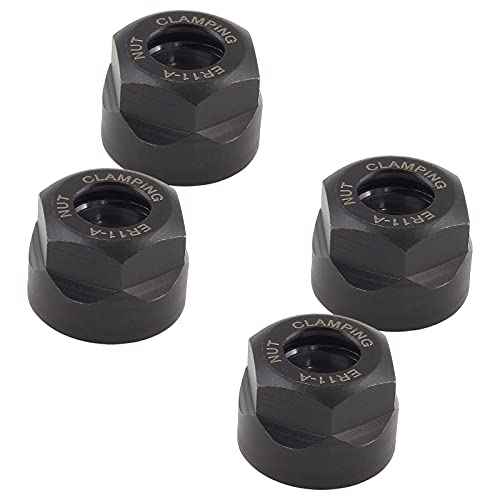 4Pcs ER11-A Collet Nut, M14 Collet Clamping Nuts for CNC Milling Chuck Holder Lathe