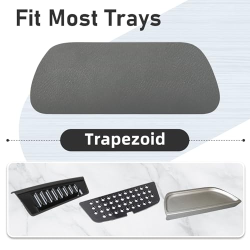 LOPNUR 2 Pack Refrigerator Drip Tray Catcher, Large 9" x 3.1" Trapezoid, Gray (Trapezoid - 9x3.1")