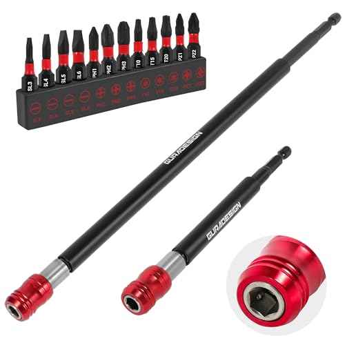 2-Piece Magnetic Screwdriver Bit Holder Set for Impact Driver Bits, 1/4 Inch Hex Shank Quick Release Extension Adapter (6" & 12")