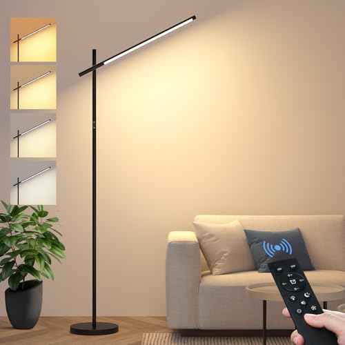 LED Corner Floor Lamp, 360¡ÆRotating Head, Super Bright 1800LM Dimmable Minimalist Floor Lamps with Remote Control,3000K-6000K Modern Corner Light,67" Tall Standing Lamp for Living Room,Bedroom,Office
