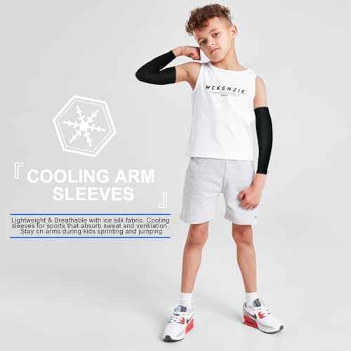 Luwint Kids/Adults UPF50+ Arm Sleeves | UV Cooling Sun Protection, Sports & Outdoor (2/4/6 Pairs) - Lightweight, Breathable