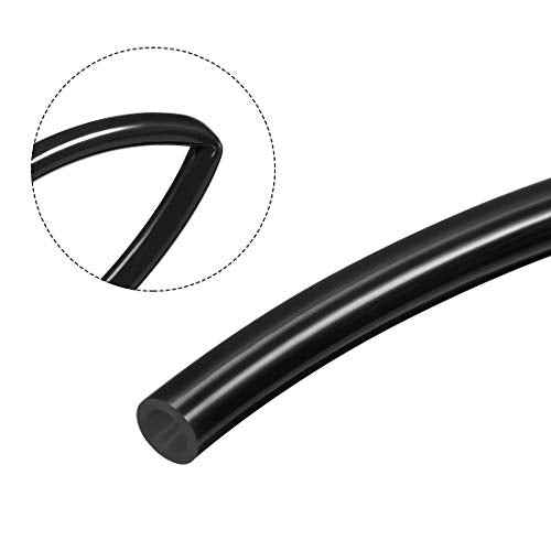 uxcell Pneumatic Air Tubing, 6mm(0.24") OD x 4mm(0.16") ID 2m(6.56ft) PU Polyurethane Air Compressor Tubing Hose Pipe Black