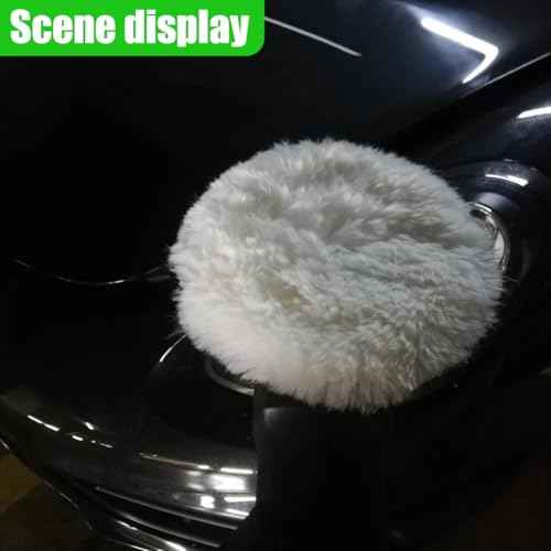 8PCS 5 Inch Polishing Pad, Round Car Orbital Detailing Polishing Pad with Hook & Loop Design, Soft Microfiber Buffing Wheel for Vehicle Sealing Glaze, Waxing (5 Inch)