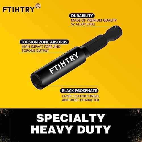 1/4¡±Magnetic Extension Socket Drill Bit Holder, 60mm 100mm 150mm Long(2.36-9"), 9pcs Screwdriver Extension, Quick-Change Hex Shank Set