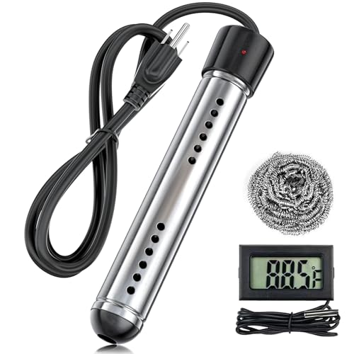 2000W Portable Electric Water Heater with LCD Thermometer for Home & Camping