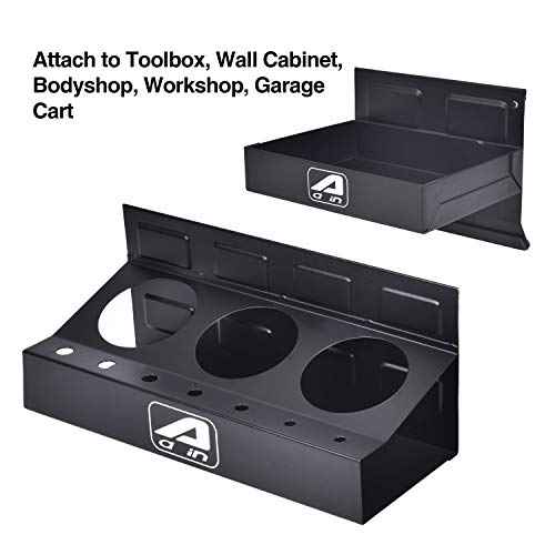 Aain Magnetic Toolbox Tray Set, Tool Box holder Accessories for Tool Organizer,Garage Storage, 2 Trays, Can Caddy, Paper Towel & Screwdriver Holder (A049)