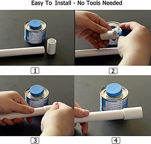 Lswteiz 3/4 Inch PVC Pipe Coupling Adapter Socket x Socket - Heavy Duty, White, 20 Pack