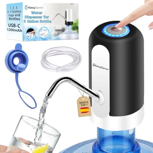 EASY SPEED Black 5 Gallon Water Dispenser with USB-C Pump
