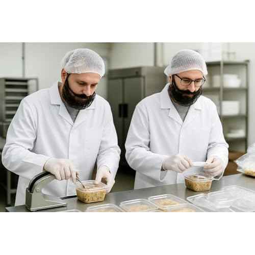 100Pcs Disposable Nylon Beard Nets - Breathable & Durable - 19" - Black