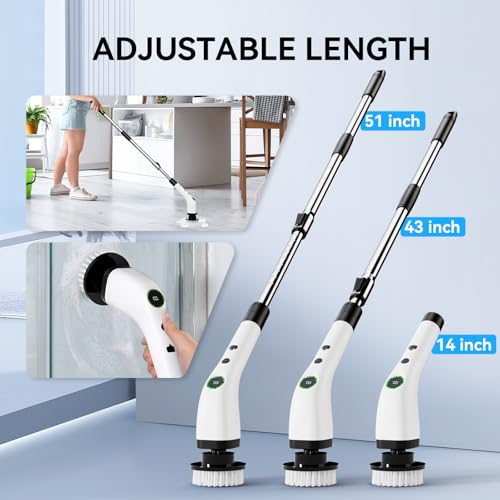 Swyprrix Cordless Electric Bathroom Cleaning Brush White & Black SD-CTB01