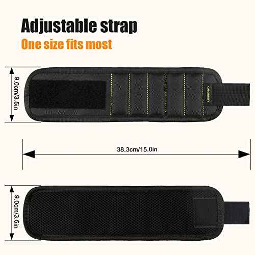 Christmas Gifts Stocking Stuffers for Men, KUSONKEY Magnetic Wristband Tool Gift for Men Who have Everything,Wrist Magnetic Screw Holder with Strong Magnets for Holding Screws Tool for Dad,Electrician