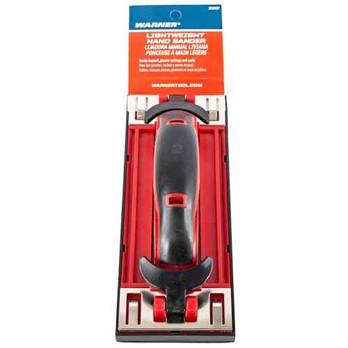 Warner Manufacturing Tool 3410497 Lightweight Hand Sander, Plastic, in a cut carton