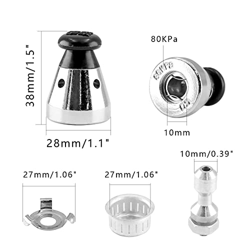 Bonsicoky Universal 80KPa Pressure Cooker Jigger Valve - 2-Pack