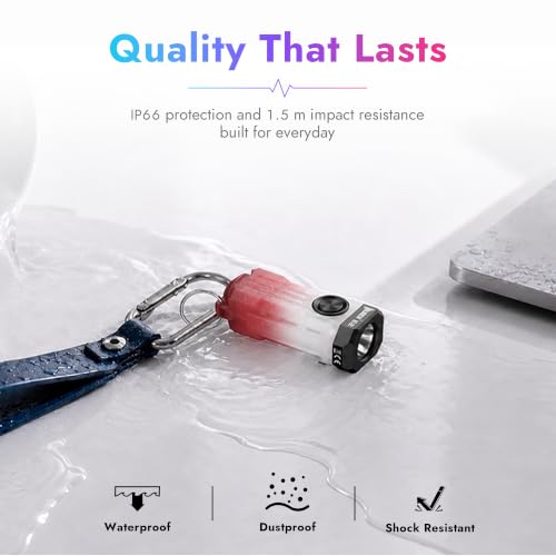 WUBEN E2-Black Mini EDC Rechargeable LED Keychain Flashlight