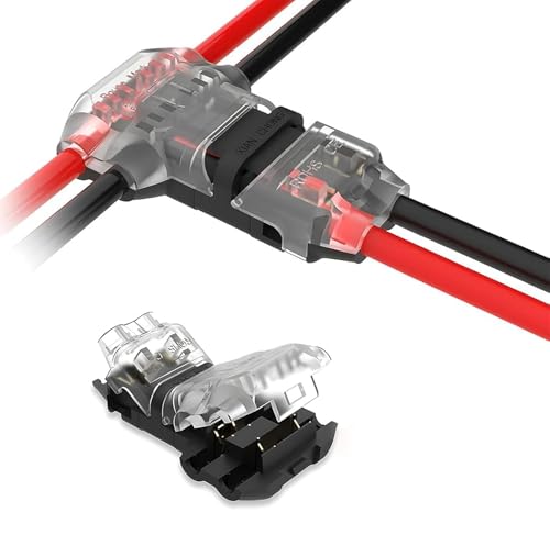 Generic 10Pcs 3-Way 2Pin T Tap Connector for Automotive 16-20 AWG - Model T-2