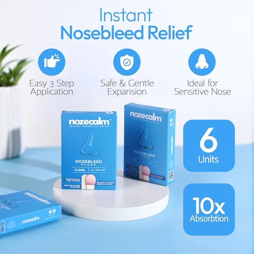 Nose Bleed Stops | Non-Stick Nosebleed Plugs for Kids & Adults, First Aid Kit