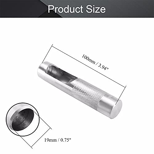 Utoolmart 19mm Round Hollow Punch Leather Craft Punch Tool, Round Carbon Steel Leather Craft Hollow Hole Punch Cutter, 1 Pcs