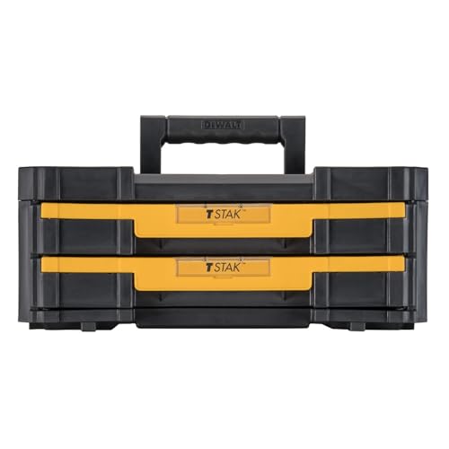 DEWALT TSTAK Tool Storage Organizer with Double Drawers 17.3x12.3x6.9 in, Holds Up to 16.5 lbs