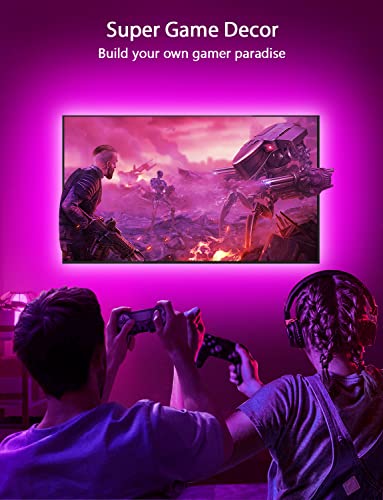 MATICOD 9.84ft RGB LED TV Backlight Strip with Remote, App Control, Music Sync - Multicolor