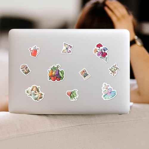 Pack 50 Pcs Plants Garden Stickers for Water Bottles Funny Laptop Cups Luggage Scrapbooking Journaling Teens Kids Girls Boys Adults Waterproof Aesthetic Sticker Small Vinyl Decals