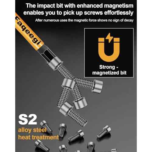20PCS 4" Hex Bit Set (Metric & SAE), High-Torque Resistant Impact Allen Wrench Bits, Premium S2 Steel 1/4" Hex-Shank, Magnetic CNC Tips for Drill & Driver