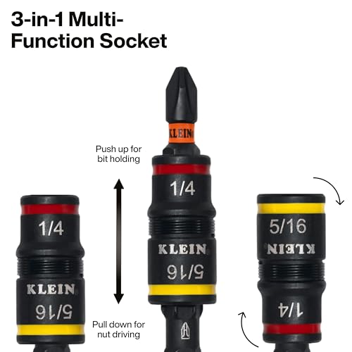 Klein Tools 20-in-1 Impact Driver Set with SAE Sizes & Impact-Ready Bits