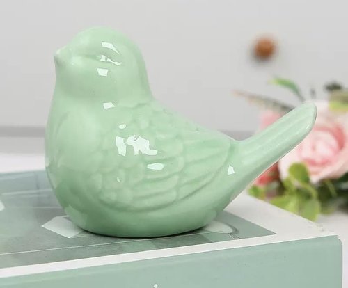1PCS Green Toilet Bolt Caps Covers, Ceramic Lovely Bird Toilet Screw, Fun Animals Themed Gadgets for The Avoid Rusting Bolts