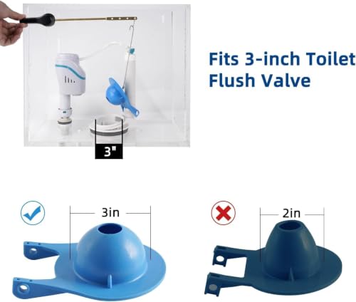 Blue 3-Inch Toilet Flapper Replacement Pack for Gerber 99-788 - Water Saving, Easy Install