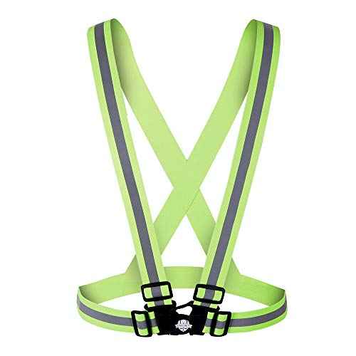 Dazonity High Visibility Safety Vest,Lightweight,Adjustable & Elastic Vest,Hi Vis Reflective Strips, Fit for Men & Women, Construction,Cycling, Runnning, Surveyor, (Yellow)