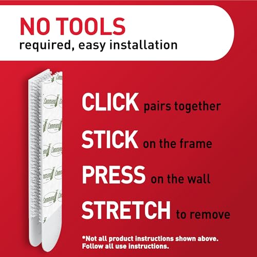 Command 20 lb XL Heavyweight Picture Hanging Strips 1 Pack - No Damage Wall Mounts