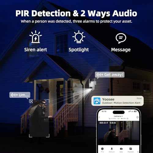 4G LTE Cellular No Wifi Security Cameras Outdoor, Solar Powered Wireless 4MP Cellular Security Camera, SD/Cloud Storage, PIR Motion Detection, Color Night Vision, 2 Ways Talk, Built in SIM Card